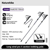 Outdoor carbonfiber klim- en wandelstokken met EVA-handgreep en wolfraampunt