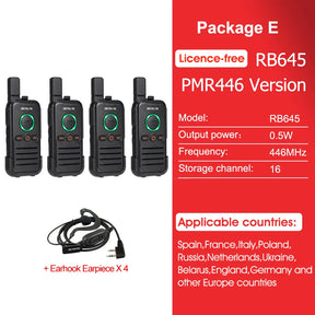 RB645 Walkie Talkie - Pack Away