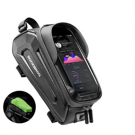 Waterdichte fietstas met touchscreen en harde schaal voor telefooncompartiment