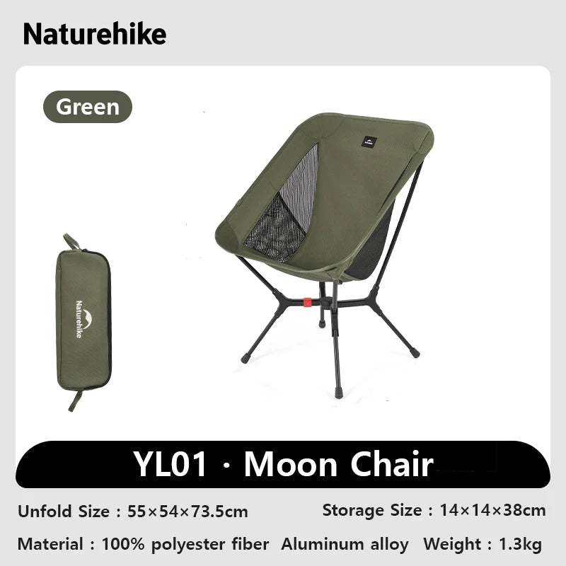 Opvouwbare stoel met hoge rugleuning van aluminiumlegering voor outdoor kamperen en ontspanning