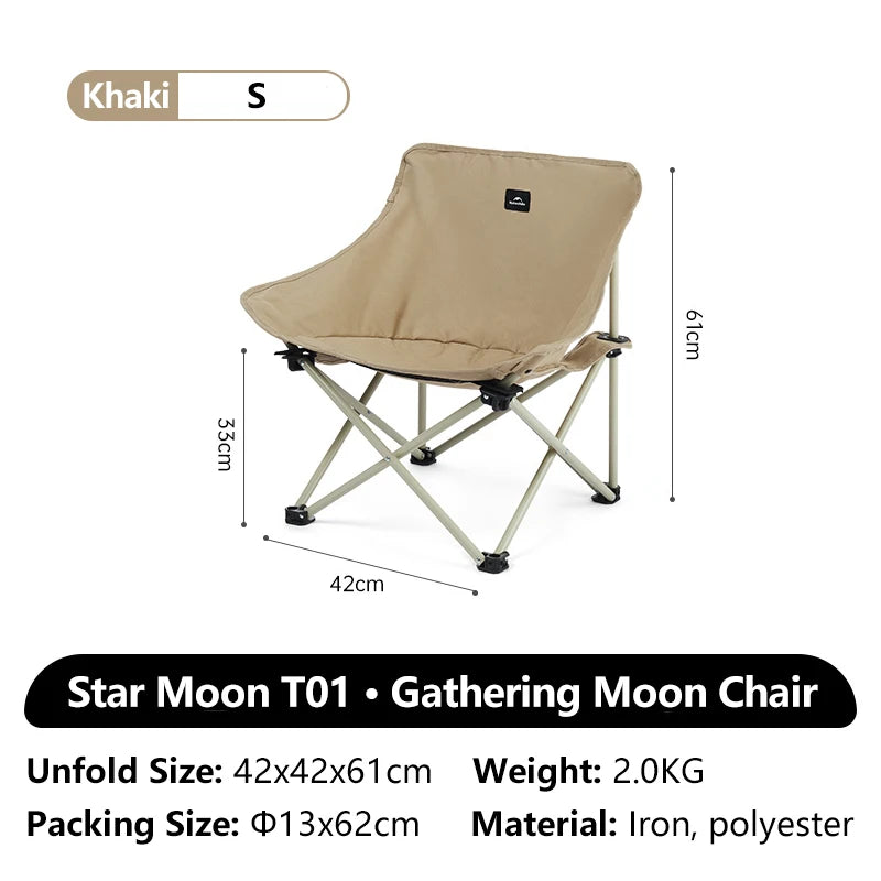 Opvouwbare outdoor camping- en wandelstoel met stalen frame en Oxford-stof