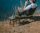 Opvouwbare outdoor wandeltafel, gemaakt van lichtgewicht aluminiumlegering