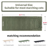 190×67 cm draagbare outdoor warmtemat met fluwelen oppervlak in groen