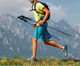 Opvouwbare carbonfiber trekkingstokken met EVA-handgreep en wolfraamstalen punt