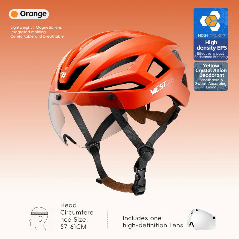 Fietshelm met Magnetische Bril - Pack Away