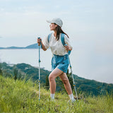 Ultralichte professionele wandelstok voor vrouwen met kurken handgreep en wolfraampunt