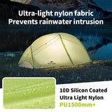 Ultralichte waterdichte trekkingtent voor 2 personen met dubbellaags ontwerp