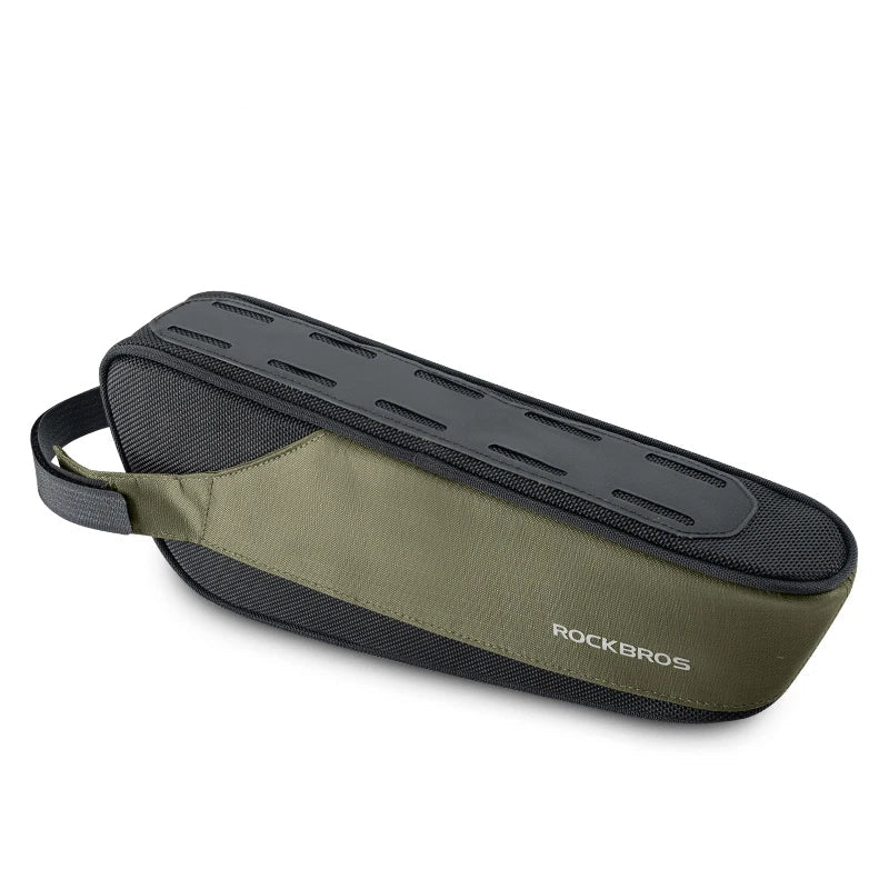 Draagbare regenbestendige fietsframetas voor de bovenbuis, gemonteerd op de fiets