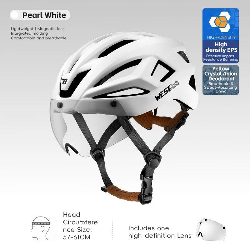 Fietshelm met Magnetische Bril - Pack Away