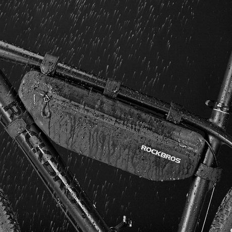 Waterdichte driehoekige fietsframe-pannier voor racefiets, gemonteerd in het frame