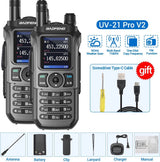 Baofeng - UV21 PRO V2 - High Power Dual Band Walkie Talkie (2 stuks) - Pack Away